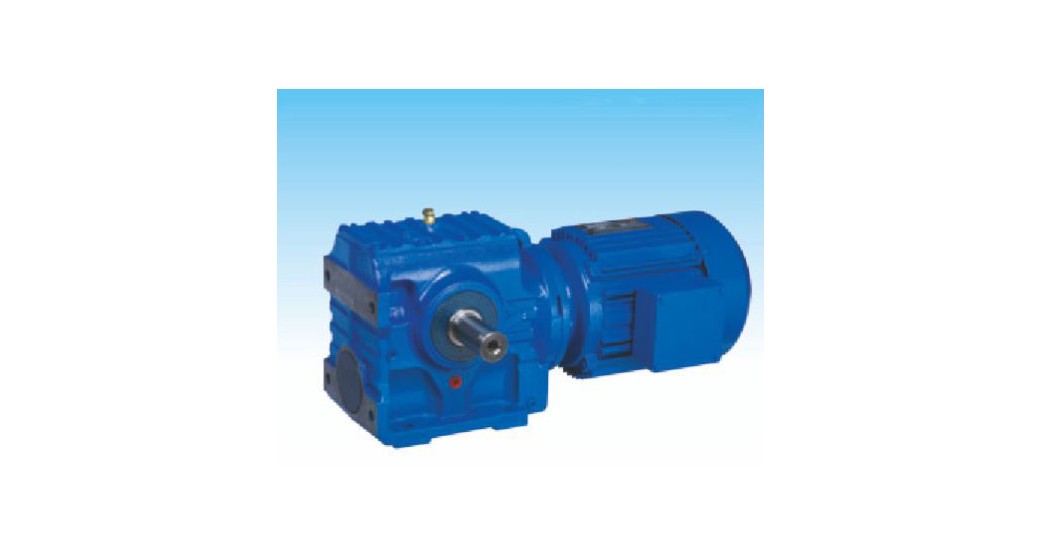 helical gear - worm gear motor