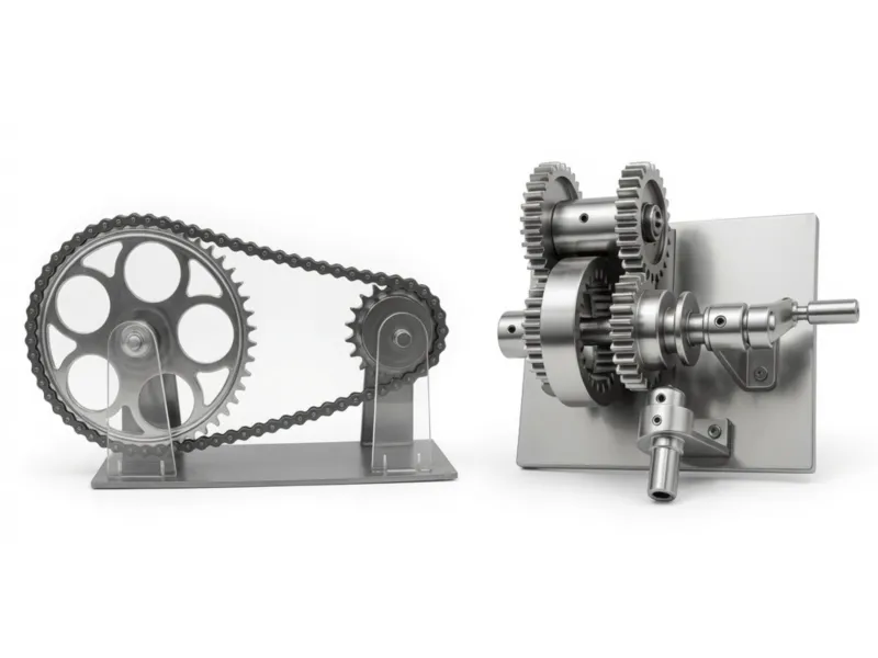 Sprocket and gear working principle diagram showing pitch diameter and tooth form