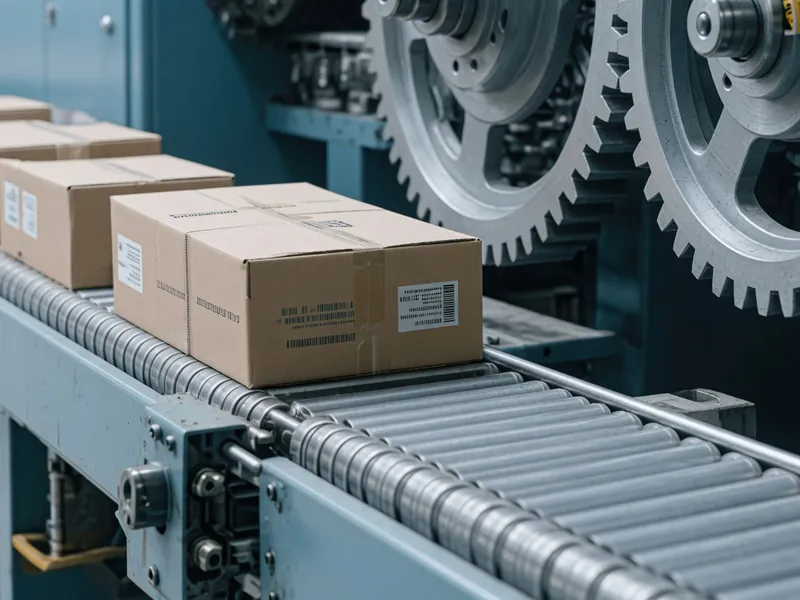 Industrial conveyor system using engineered chain sprockets